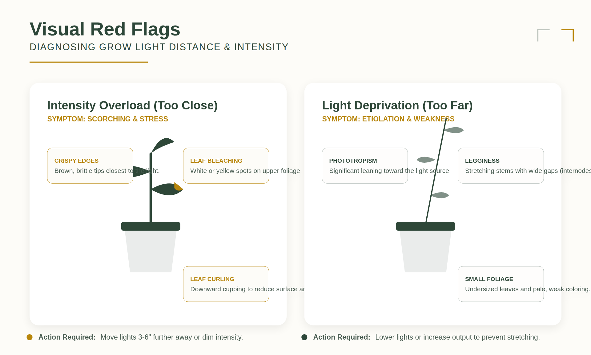 Grow Light Distance Requirements for Indoor Plants 3 Visual Red Flags: How Your Plant Tells You the Light is Wrong