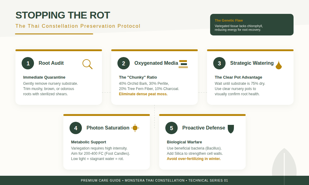 Thai Constellation Monstera: Care and Maintenance Guide 9 Stopping the Rot: The Thai Constellation’s Fatal Flaw