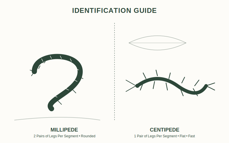 Identifying and Removing Millipedes from Houseplant Soil 3 Comparing millipedes and centipedes