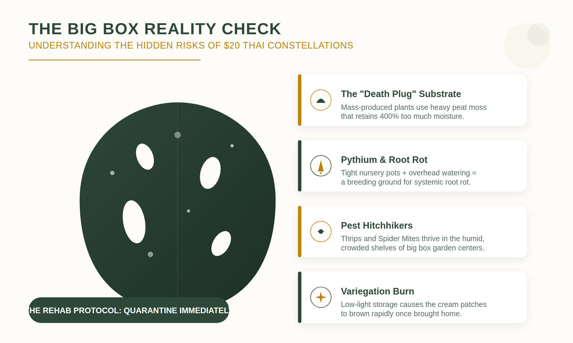 Thai Constellation Monstera: Care and Maintenance Guide 1 The Big Box Reality Check: Why Your $20 Find is a Biohazard